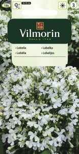 Lobelia,Stroiczka  White Lady  0,5g (Lobelia erinus comp.nana) nasiona   