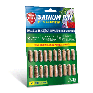 Sanium Pin Tarcznik pałeczki doglebowe owadobójczo-nawozowe 20szt 