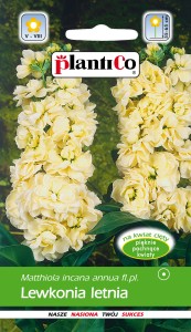 Lewkonia letnia żółta Bona Varsovia/Dora Varsovia  100%  0,5g  (Matthiola incana annua fl.pl.) nasiona  