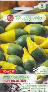 Dynia ozdobna Pear Bicolour 1g ( Cucurbita pepo) nasiona 