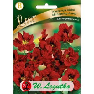 Nasturcja półpełna, niska, mahoniowa Mahogany Jewel 5g (Tropaeolum majus nanum) nasiona serii Lux