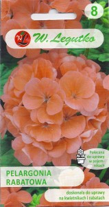 Pelargonia rabatowa, łososiowa Gama F1 0,05g (Pelargonium x hortorum) nasiona