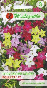 Tytoń ozdobny ,pachnący ,karłowy Roulette F2  0,1g (Nicotiana x sanderae) nasiona