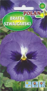 Bratek wielkokwiatowy szwajcarski  niebieski z plamą 0,5g ( Viola wittrrockiana) nasiona  