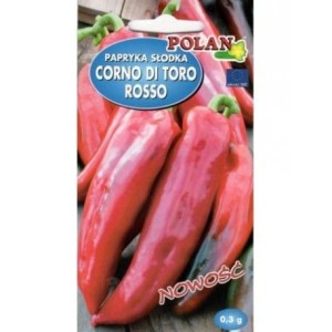 Papryka słodka Corno di Toro Rosso 0,3g typ "bycze rogi" (nasiona)  