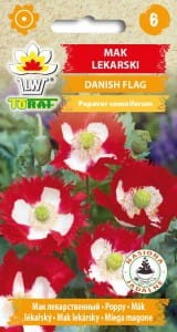 Mak  Danish Flag 0,5g (Papaver somniferum) nasiona