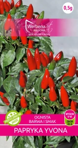 Papryka ostra Yvona  0,5g  (jadalna i ozdobna)