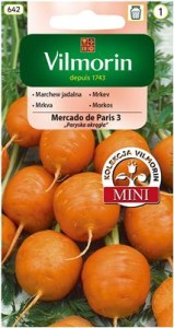 Marchew Mercado de Paris 3 "Paryska Okrągła" 2g ( na ciężkie gleby) nasiona