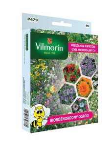 Mieszanka kwiatów i ziół miododajnych "Bioróżnorodny Ogród" 100g nasion (łąka kwietna)