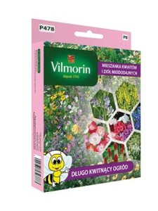 Mieszanka kwiatów i ziół miododajnych "Długo Kwitnący Ogród" 100g nasion (łąka kwietna) 