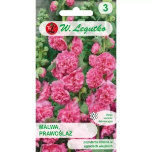 Malwa ogrodowa różowa 0,5g (Alcea rosea fl.pl.)  