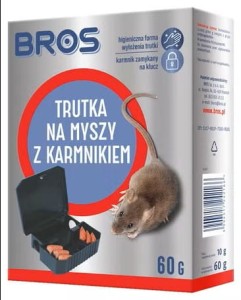 Trutka na myszy z karmnikiem 60g Bros