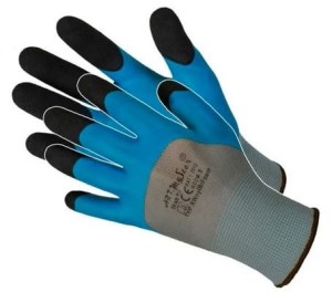 Rękawice ogrodnicze  RWN BI-FOAM nieb-czarne roz.7