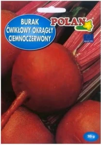 Burak ćwikłowy okrągły ciemnoczerwony 20g nasion 