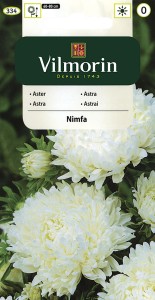 Aster chiński peoniowy Nimfa biały 0,5g nasiona (Callistephus chinensis)          