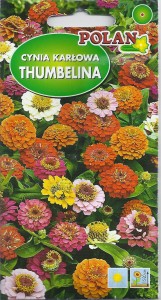 Cynia karłowa Thumbelina 1g  (Zinnia elegans ft.pl.thumbelina) nasiona