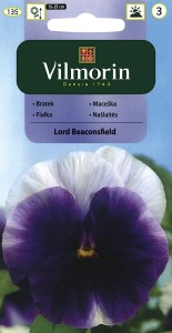 Bratek wielkokwiatowy szwajcarski Lord Beaconsfield  0,5g ( Viola wittrrockiana) nasiona