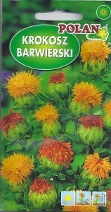 Krokosz barwierski pomaranczowy 1g ( Carthamus tinctoria) nasiona   